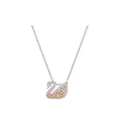 Gradient gold swan small necklace