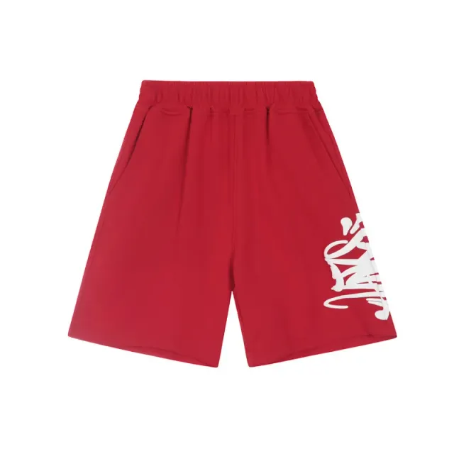 Stüssy Graffiti Logo Shorts Red with White Graphic