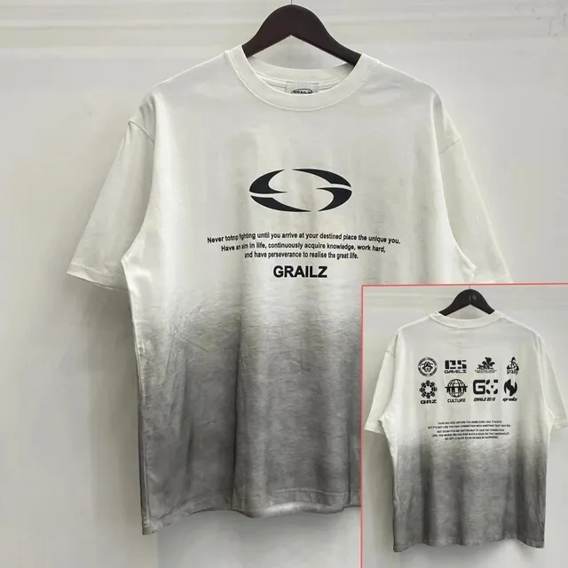 Ombre Graphic Tee Gradient Print