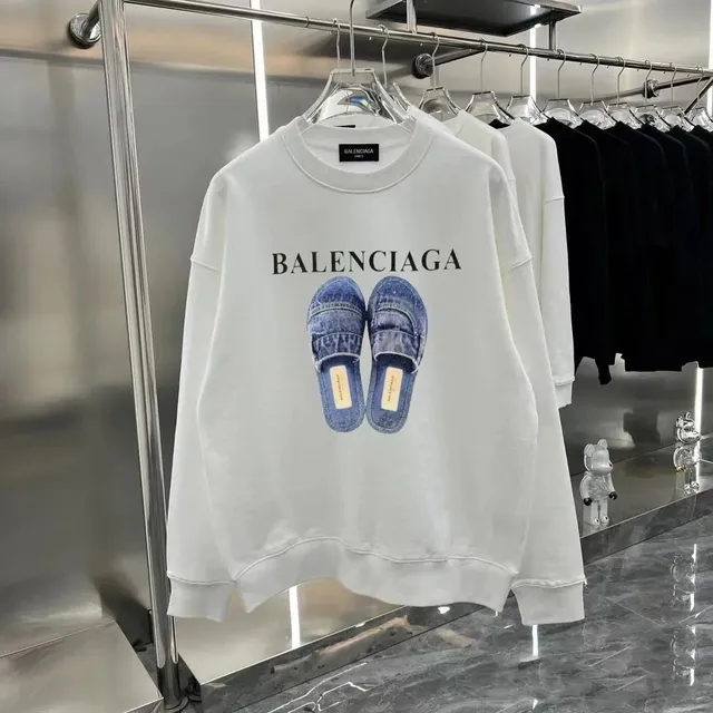 Balenciaga Crewneck Sweatshirt Denim Loafer Print
