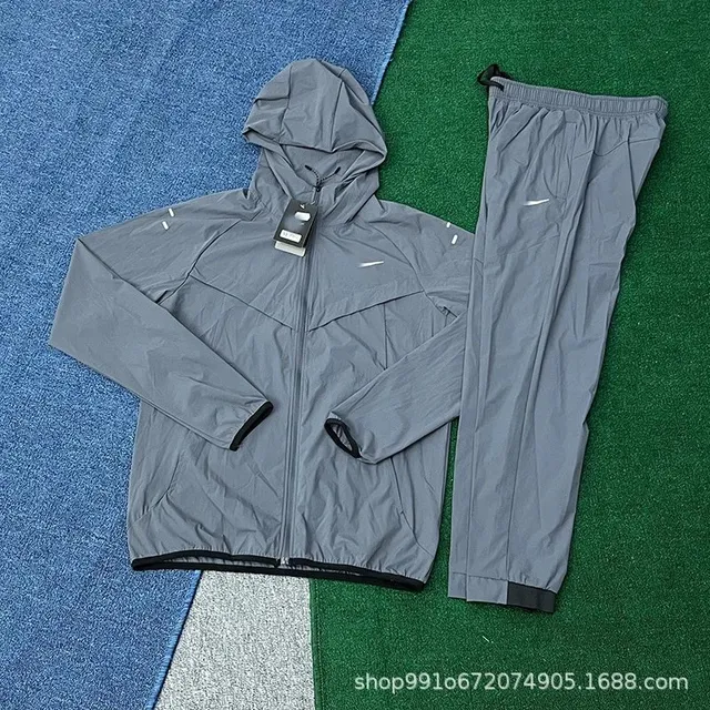 Nike Windrunner Jacket and Pants Set Grey