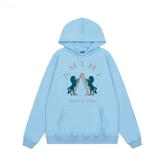 08浅蓝连帽卫衣
