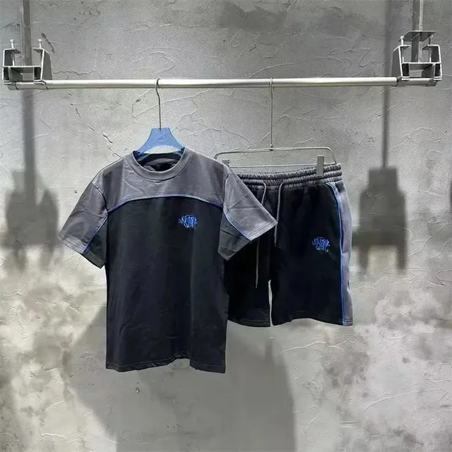Syna World T-Shirt and Shorts Set Two-Tone with Embroidered Logo