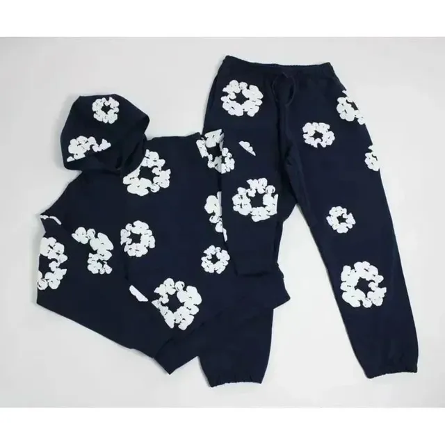 Denim Tears Matching Hoodie and Joggers Set Floral Print