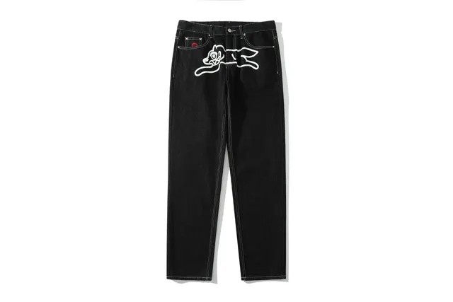 BAPE Shark Jeans White Outline Graphic