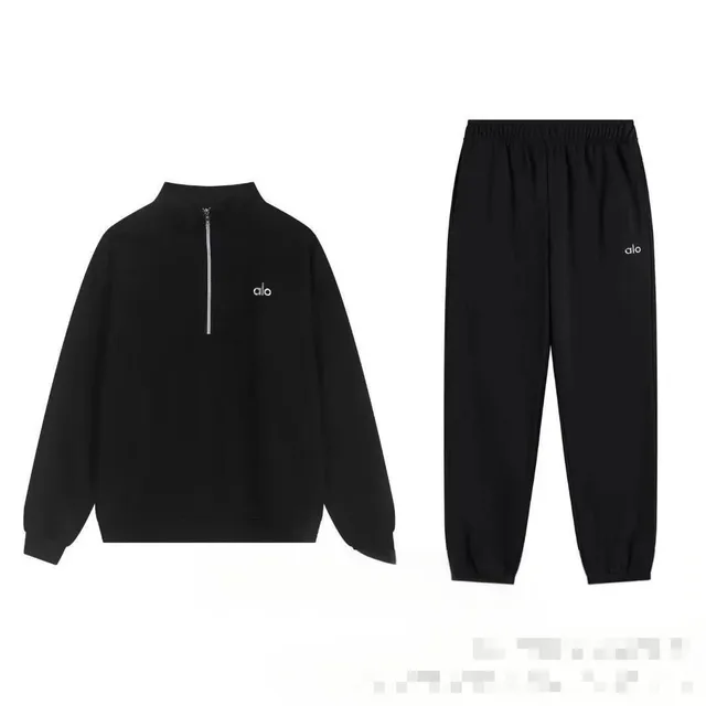 黑色半拉链束脚-套装(升级版本,尺码:S-XL)