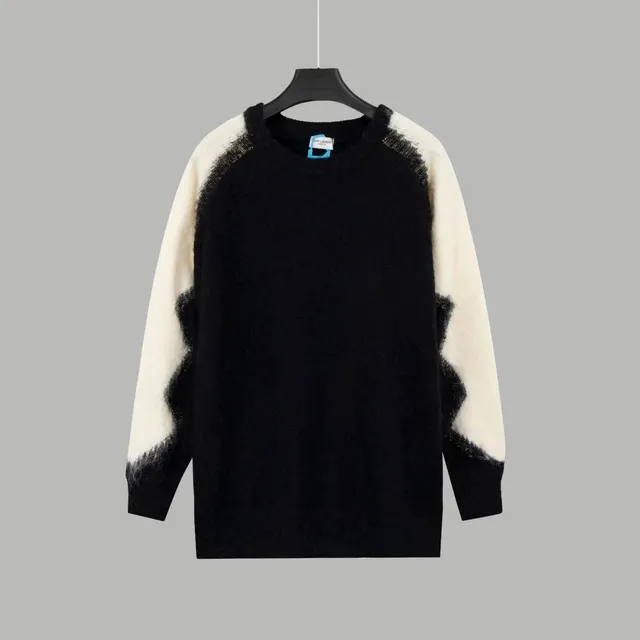 Saint Laurent Knit Sweater Color-Block Raglan