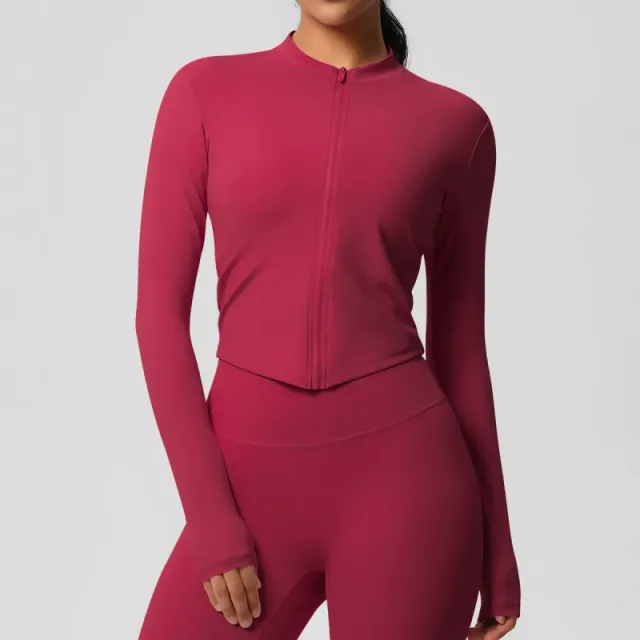 7106 zipper jacket-rouge red