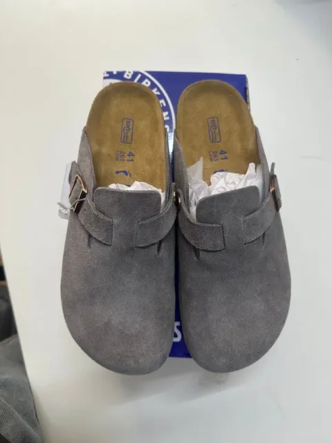 Cowhide suede dark gray