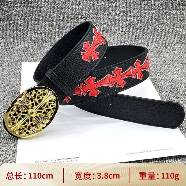 Chrome Hearts Cross Belt Red Cross Print