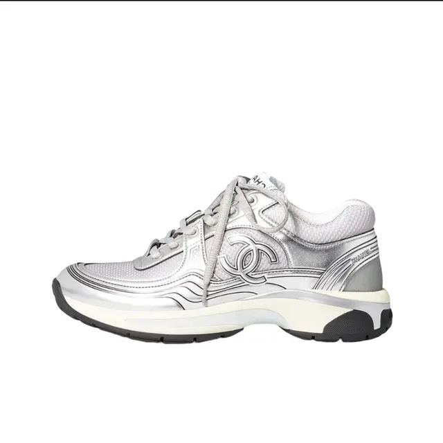 Chanel Sneaker Metallic Silver