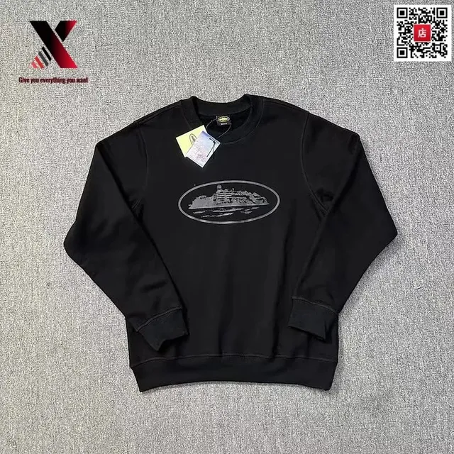 Crewneck Sweatshirt Oval Logo Print