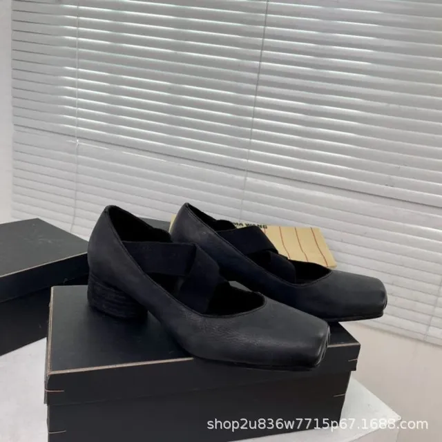 Maison Margiela Tabi Mary Jane Black Leather