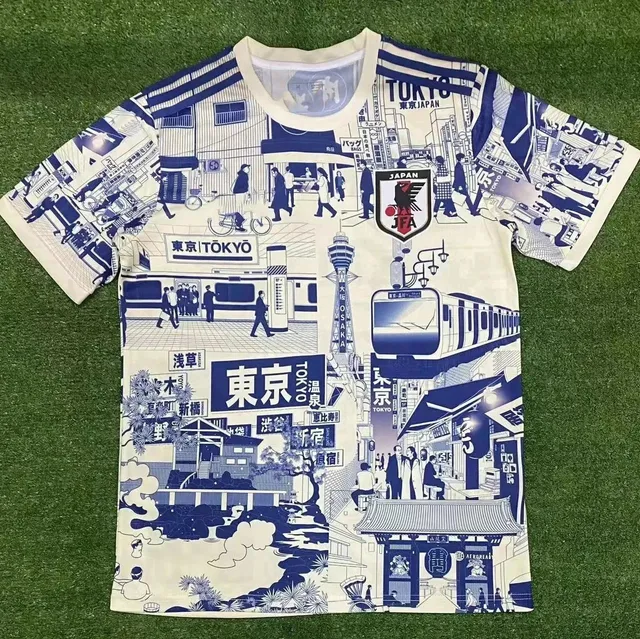 Japan National Team Tokyo City Graphic Jersey Illustrated Tokyo Scene