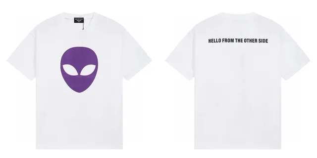Balenciaga Alien T-Shirt Purple Alien Graphic