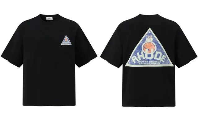 Rhude Triangle Logo Tee Distressed Print