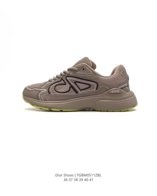 Dior B22 Trainer Beige with Lime Sole