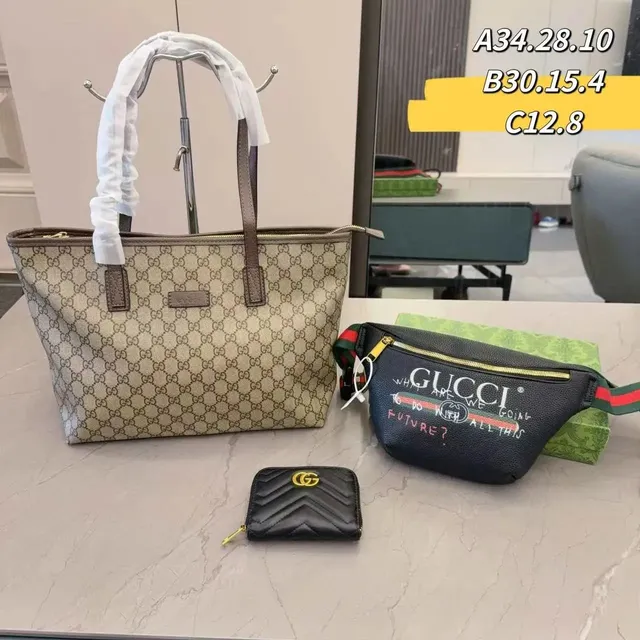 Gucci Tote, Belt Bag, Wallet Set
