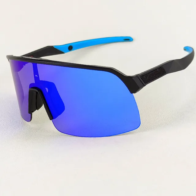 Black framed silver label deep blue film