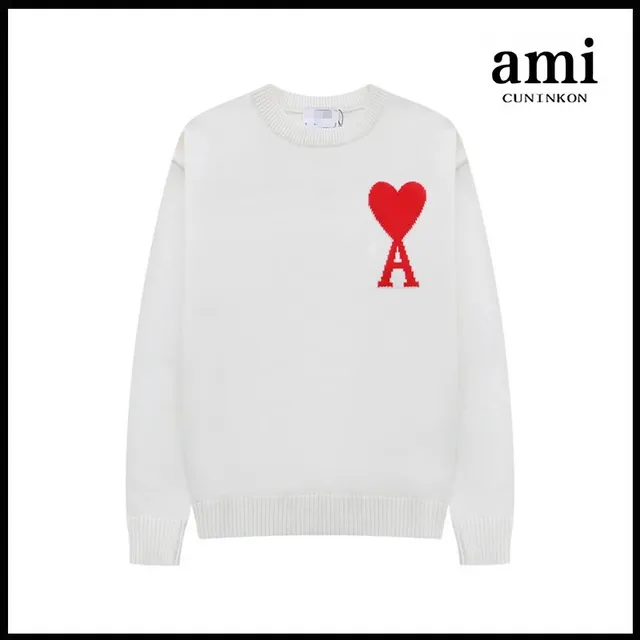 AMI Paris Knit Sweater Heart Logo