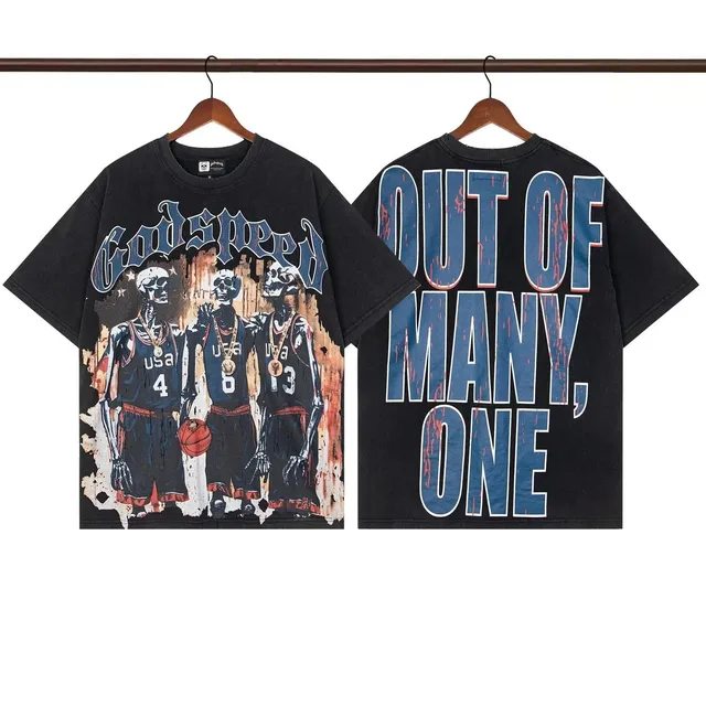 Godspeed Skeleton USA Basketball Tee Out of Many, One