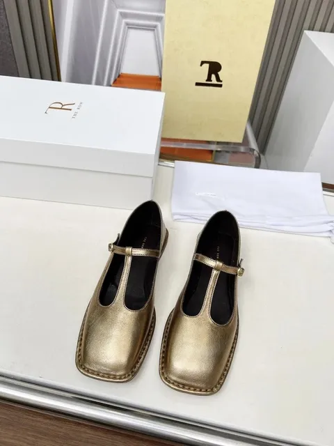 Polo Ralph Lauren T-Strap Loafer Metallic Gold