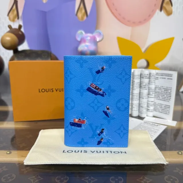 Louis Vuitton Compact Wallet Swimming Pool Print