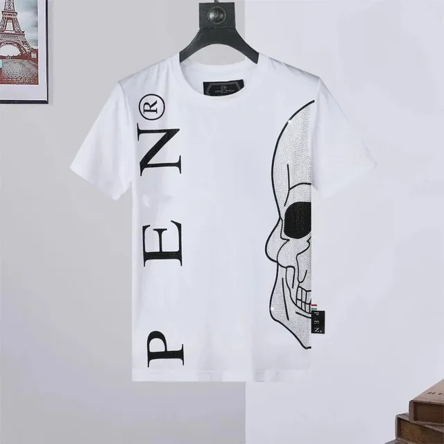 Philipp Plein Skull Graphic T-Shirt Crystal Skull