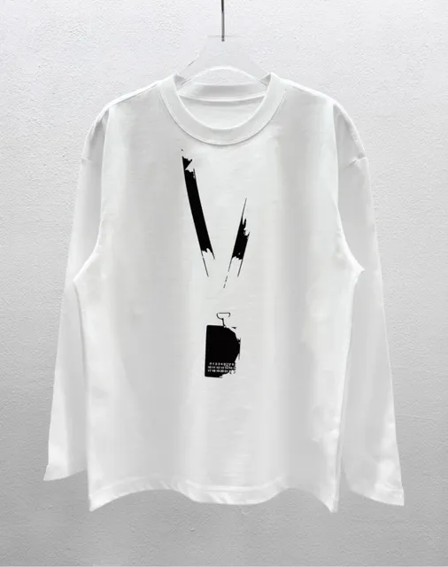 Maison Margiela Long-Sleeve Tee Paint Splatter Graphic