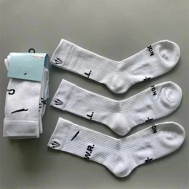 Nike Crew Socks Black Logo Print