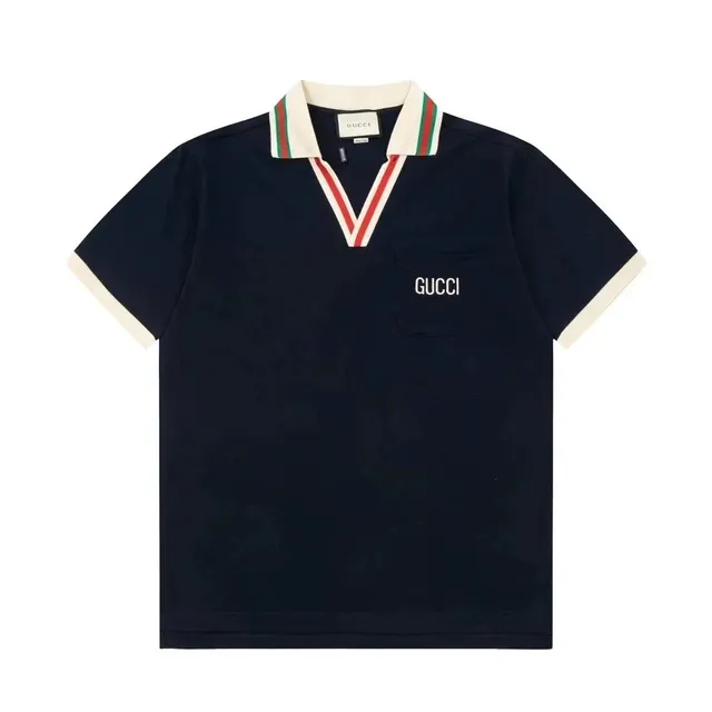 Gucci Polo Shirt Web Trim and Logo Pocket