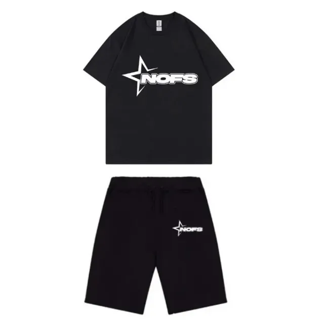 Corteiz Logo Tee and Shorts Set Star Logo