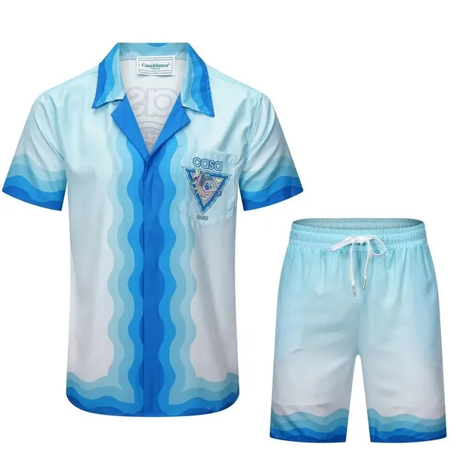 Casablanca Wave Print Set Ocean Gradient