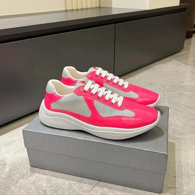 Prada Linea Rossa Sneaker Fluorescent Pink Mesh
