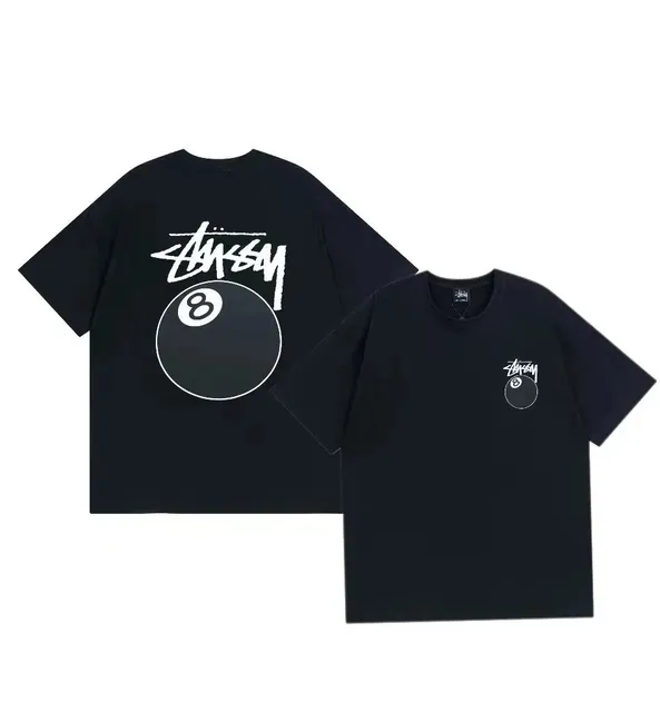 Stüssy 8-Ball Tee Black with White Graphic