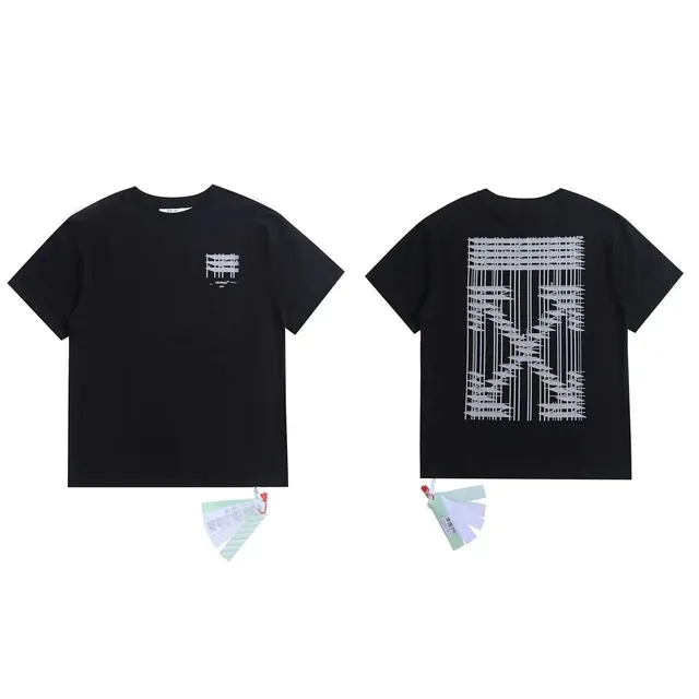 Off-White Graphic T-Shirt Industrial Grid Print