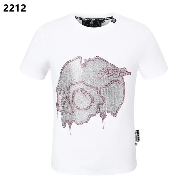 Philipp Plein Skull Graphic Tee Crystal-Embellished Skull