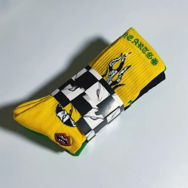 黑黄绿 火焰 3 pairs