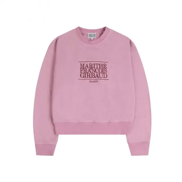 Cropped Sweatshirt Embroidered Logo