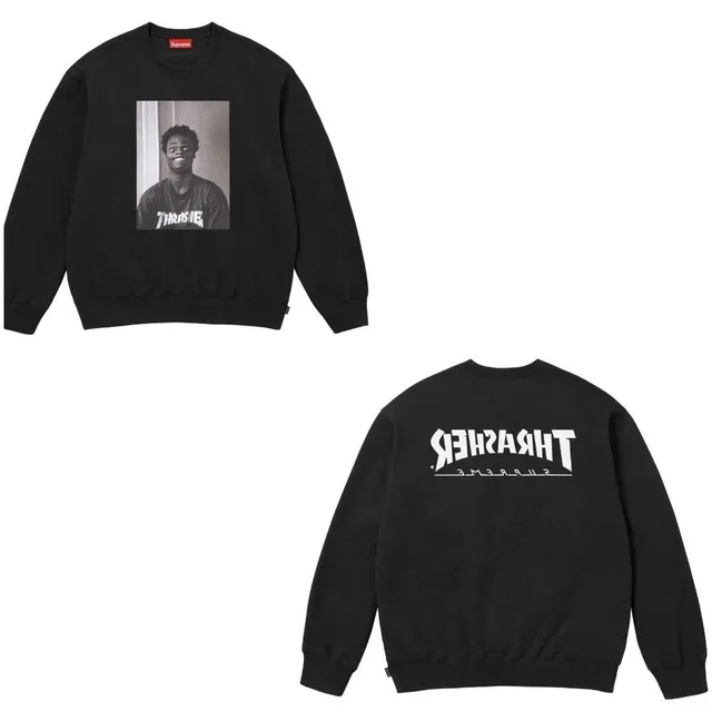 Supreme Crewneck Sweatshirt Thrasher Photo Print