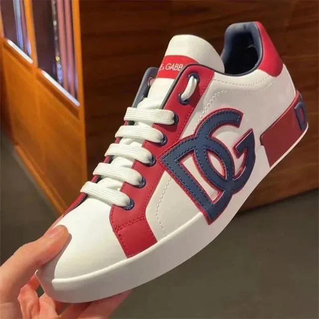 Dolce & Gabbana DG Leather Sneaker Logo Panel