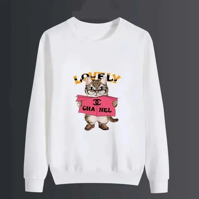 Chanel Graphic Sweatshirt Lovely Cat Print