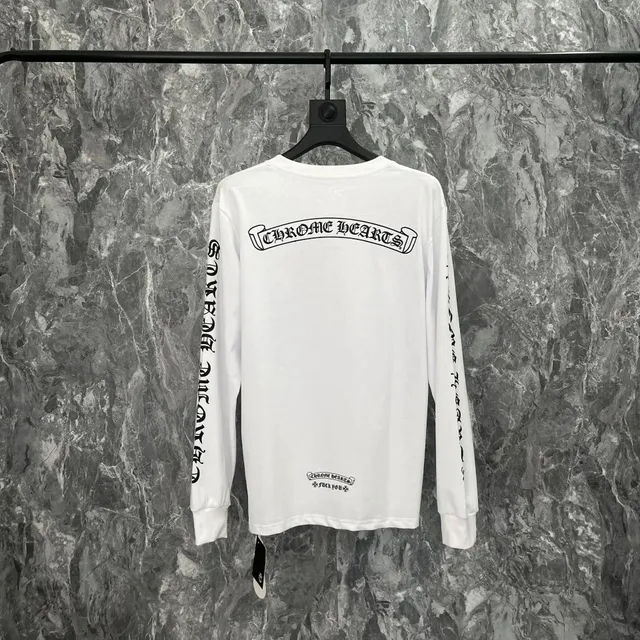 Long Sleeve Tee Chrome Hearts Logo Print