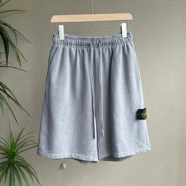 Stone Island Cotton Jersey Shorts Light Grey