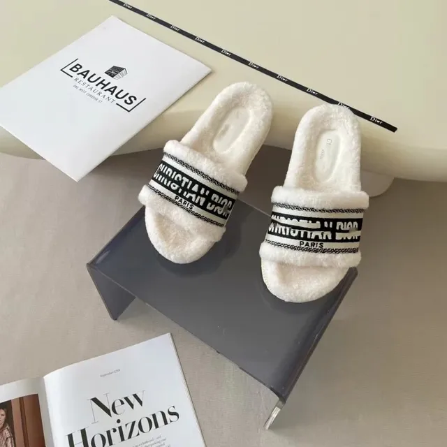 Dior B22 Slide Shearling Strap
