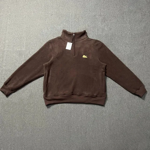 Stone Island Quarter-Zip Fleece Brown with Logo