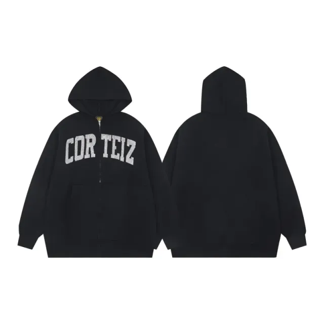 Corteiz Zip-Up Hoodie COR TEIZ Arch Logo
