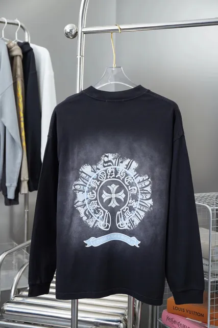 Chrome Hearts Long-Sleeve Tee Cross Logo Print