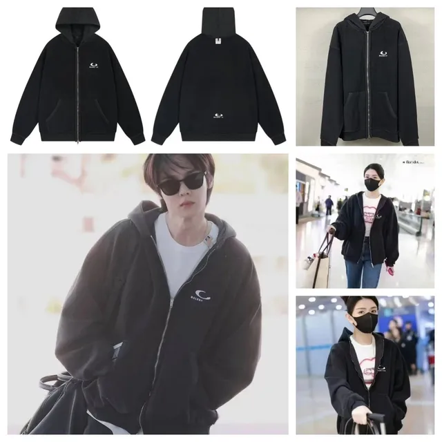 Balenciaga Zip-Up Hoodie Oversized