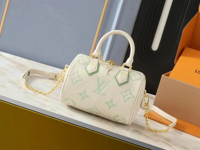 Louis Vuitton LV Trainer Monogram Empreinte with Mint Green